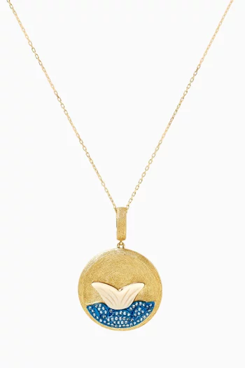 Mother of Pearl Pendant Necklace in 18kt Gold