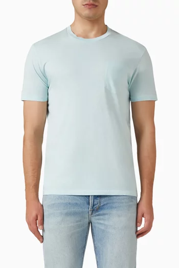 Crew Neck T-shirt in Cotton & Silk