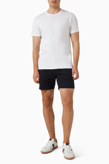 Perforated Rib T-shirt in Cotton & Silk