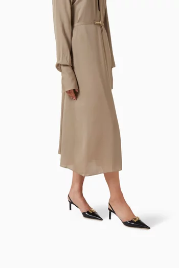 T-latch 55 Slingback Pumps in Leather