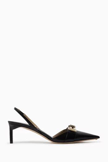 T-latch 55 Slingback Pumps in Leather