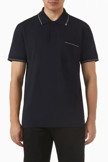 Gancini Polo Shirt in Cotton Pique