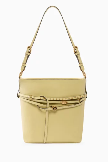Bucket Belt Tote Bag in Leather