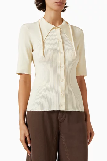 Coperto Button Sweater in Knit