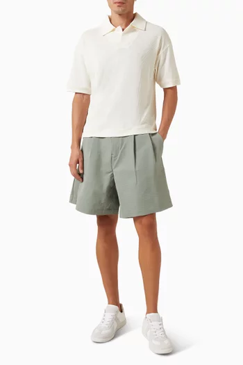 Textured Shorts in Cotton