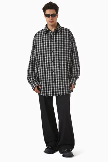 Raw Edge Overshirt in Washed Cotton