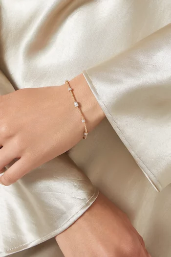 Units Diamond Popcorn Chain Bracelet in 18kt Yellow Gold
