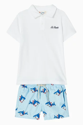 Graphic-print Swimshorts