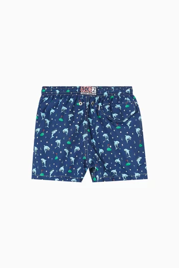 Jean Printed Swim Shorts