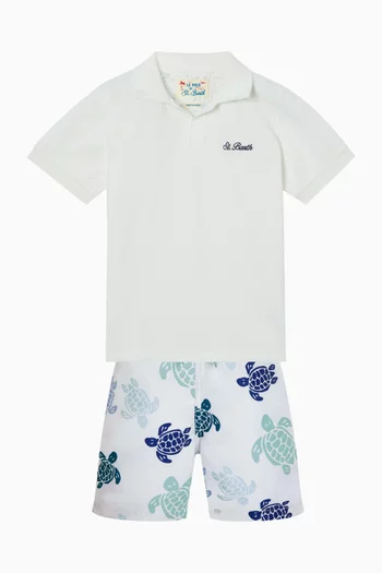 Charles JR Polo Shirt in Cotton Pique