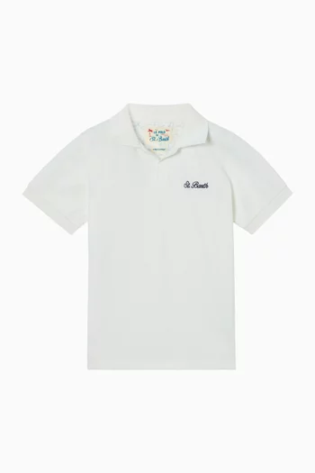 Charles JR Polo Shirt in Cotton Pique