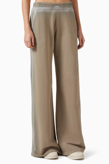 Spray Logo Sweatpants in Cotton