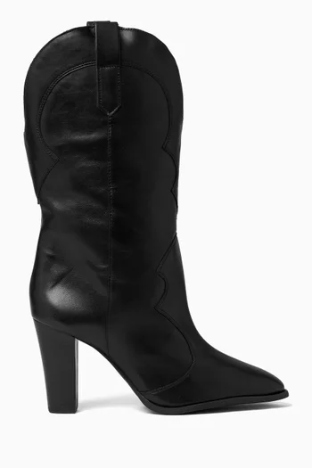 95 Knee-high Cowboy Boots in Leather