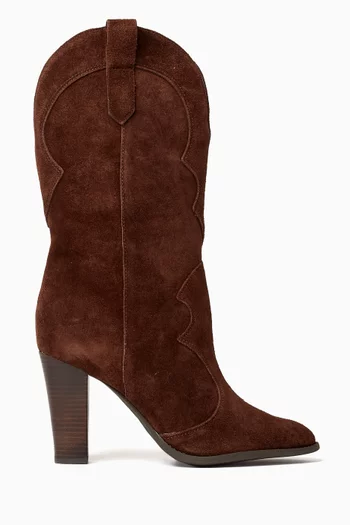 95 Knee-high Cowboy Boots in Suede