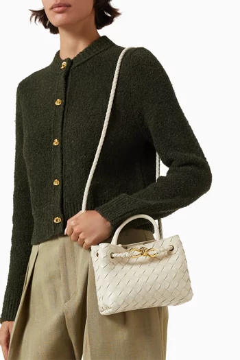 Mini Andiamo Top-handle Bag in Intrecciato Leather