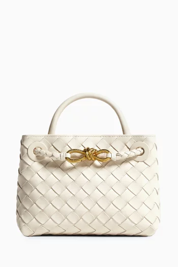 Mini Andiamo Top-handle Bag in Intrecciato Leather