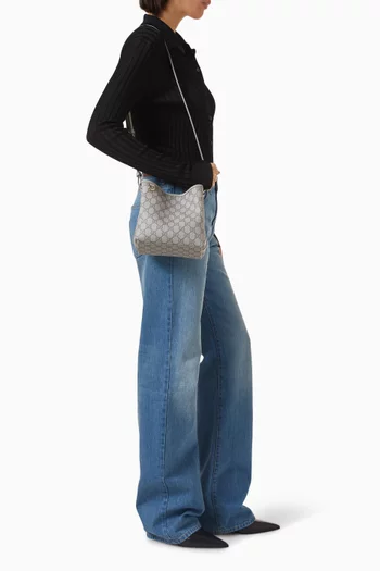 Small Bucket Bag in GG Coated-canvas