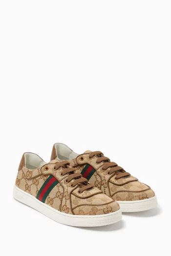 Lace-up Sneakers in GG Canvas
