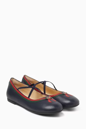 Ballet Flats in Leather