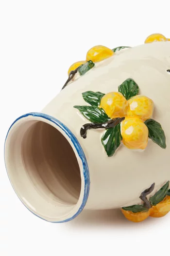 Hand-Painted Lemon Vase in Ceramic