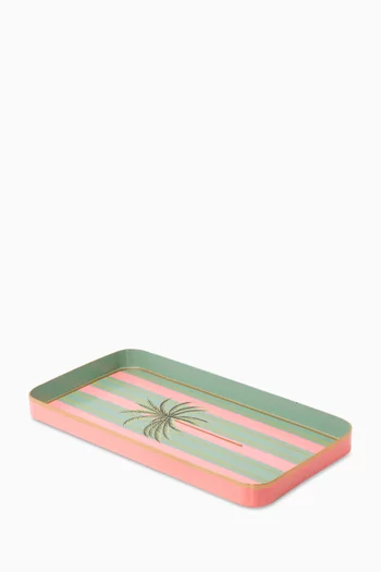 Seaside Hand-painted Tray in Iron
