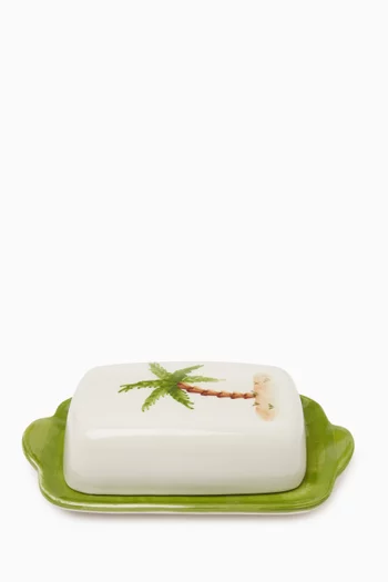 Palm Butter Dish in Ceramic