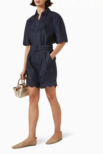 Sandsora Embroidered Shorts