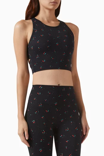 Luxe Blossom Sports Crop Top