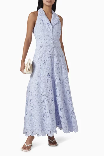 Lacy Collared Maxi Dress