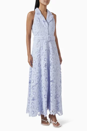 Lacy Collared Maxi Dress