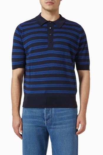Breeze Striped Polo T-shirt in Knit