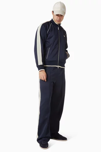 Striped Track Jacket in Jersey