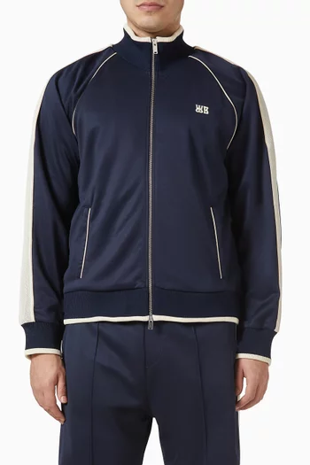 Striped Track Jacket in Jersey