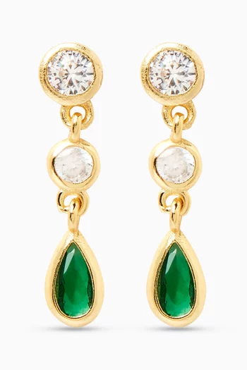 Jenny Drop Earrings in 14kt Gold Vermeil