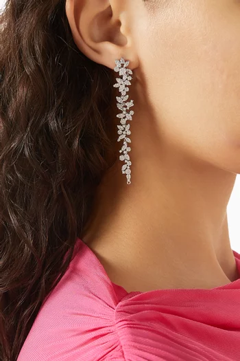 Sierra Drop Earrings in Silver-plated Brass