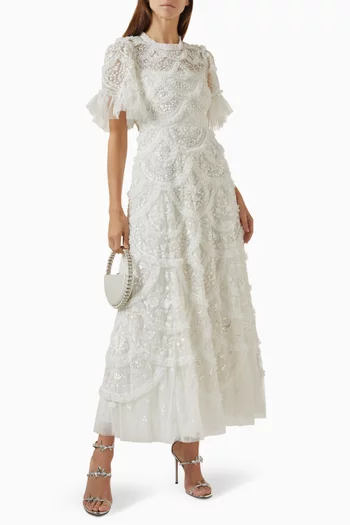 Carmen Ruffle Gown in Tulle
