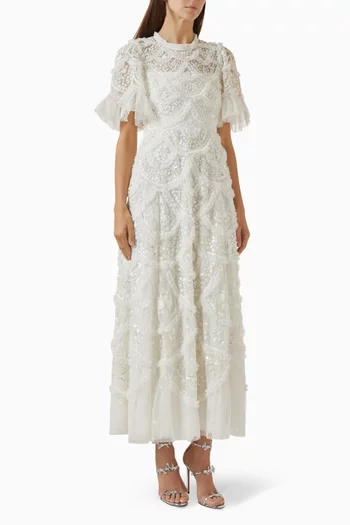 Carmen Ruffle Gown in Tulle
