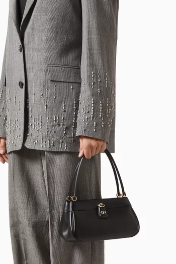 Medium Key Shoulder Bag in Calfskin Leather