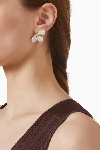 Amira Drop Earrings in 14kt Gold-plated Sterling Silver