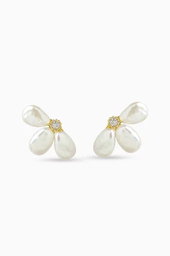 Amira Drop Earrings in 14kt Gold-plated Sterling Silver