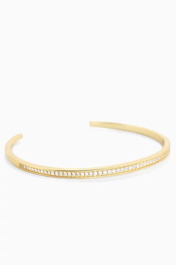 Channel Cuff Bracelet in 14kt Gold-plated Sterling Silver