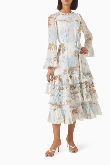 Wisteria Belted Gown in Chiffon