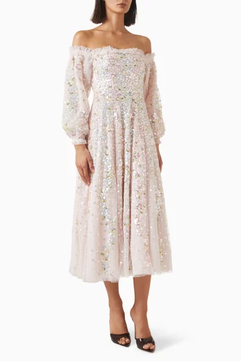 Confetti Gloss Off-shoulder Ballerina Dress