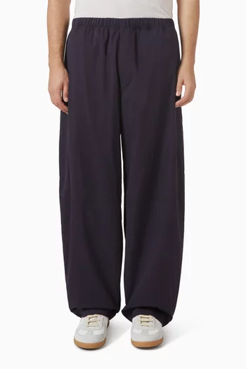Elasticised Barrel-leg Pants in Nylon-blend