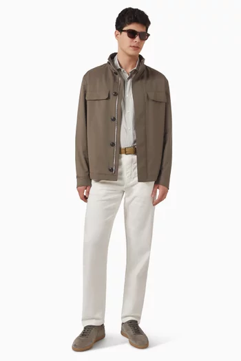 Stretch Roccia Pants in Cotton and Linen