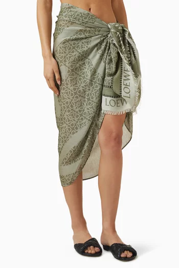 x Paula's Ibiza Anagram Pareo in Cotton Voile