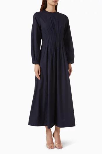 Flared Midi Dress in Cotton