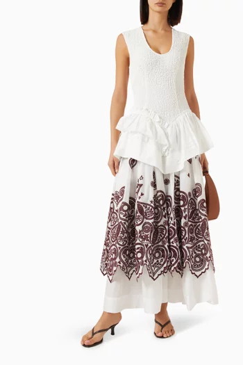Bobby Embroidered Dress in Cotton-poplin