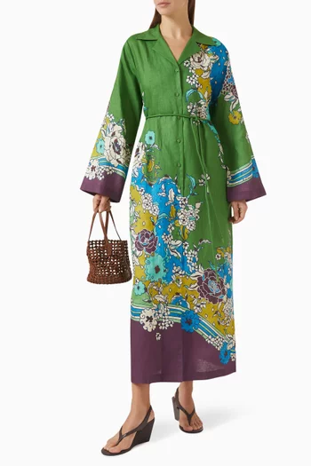 Nanci Shirt Dress in Linen