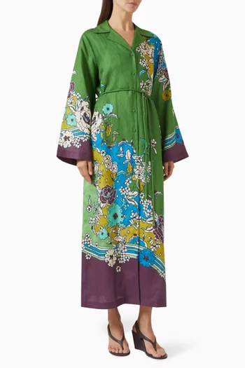 Nanci Shirt Dress in Linen